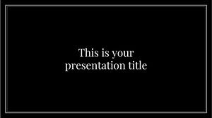 Einfaches Schwarz. Kostenlose PowerPoint-Vorlage und Google Slides-Design