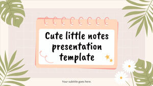 Cute Little Notes, бесплатная тема для слайдов.