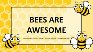 As abelhas são impressionantes. Painel de escolha interativo e mini tema.
