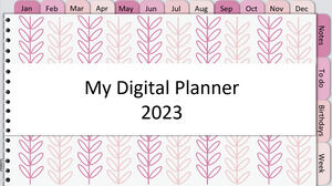 Katie, Digital Planner cu hyperlink-uri 2023.