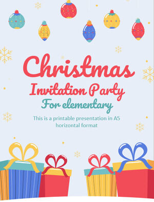 Invitaciones de fiesta de Navidad para primaria