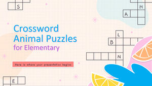 Crossword Animal Puzzles for Elementary