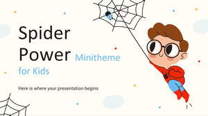 Spider Power Minitheme für Kinder