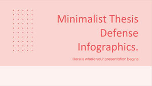 Infografía de defensa de tesis minimalista