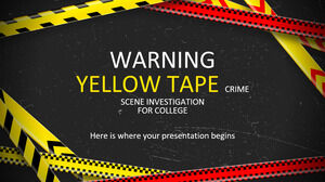 Avertissement Yellow Tape Crime Scene Investigation for College