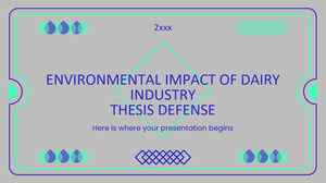 Impact environnemental de l'industrie laitière Soutenance de thèse