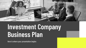 Бизнес-план инвестиционной компании