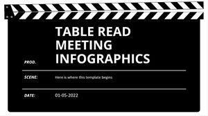 Infográficos de reunião de leitura de tabela