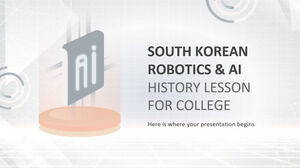 大学のための韓国のロボット工学と AI の歴史レッスン