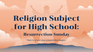 Religione Materia per il Liceo: Resurrection Sunday