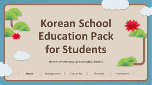 Pack d'éducation scolaire coréenne pour les étudiants