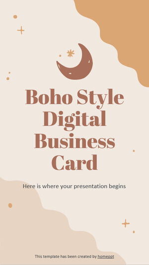Carte de visite numérique de style Boho