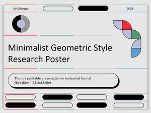 Poster di ricerca in stile geometrico minimalista