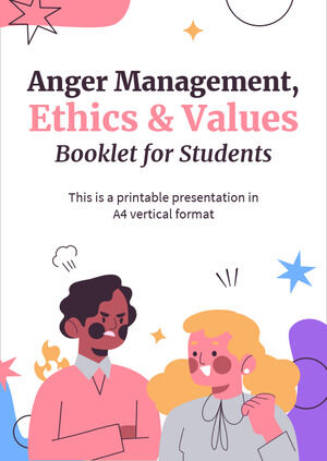 Anger Management, Ethics & Values Booklet for Students