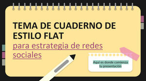 Flat Style Notebook موضوع استراتيجية وسائل الإعلام الاجتماعية