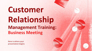 Capacitación en gestión de relaciones con los clientes - Reunión de negocios