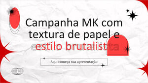 พื้นผิวกระดาษ & แคมเปญ MK สไตล์ Brutalist