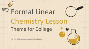 Tema de Lição Formal de Química Linear para a Faculdade
