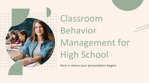 Classroom Behaviour Management for High School