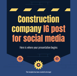 Bauunternehmen IG Post für Social Media