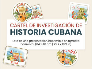 Affiche de recherche sur l'histoire cubaine