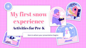Мой первый снежный опыт - мероприятия для Pre-K