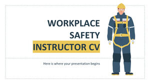 CV del instructor de seguridad en el trabajo