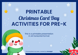 Печатные рождественские открытки Дневные мероприятия для Pre-K