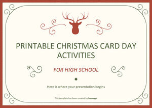 Activités imprimables du jour de la carte de Noël pour le lycée