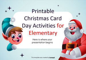 Druckbare Weihnachtskarten-Tagesaktivitäten für Grundschüler