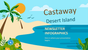 Castaway in einer einsamen Insel Infografik
