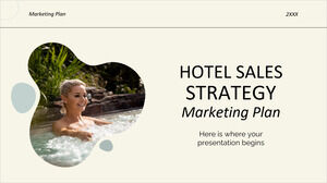 Plan marketing de la stratégie de vente de l'hôtel