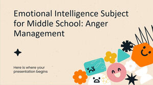 중학교 감성 지능 과목: 분노 관리