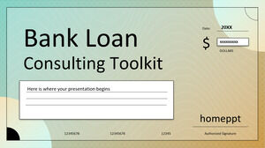 Setul de instrumente de consultanță pentru împrumuturi bancare