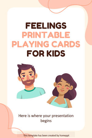 บัตรเล่นความรู้สึกที่พิมพ์ได้สำหรับเด็ก