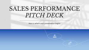 Performanța vânzărilor Pitch Deck