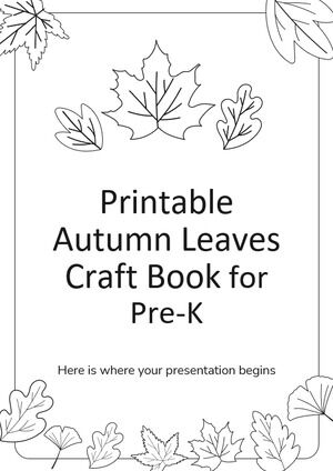幼稚園児向けの印刷可能な紅葉クラフトブック