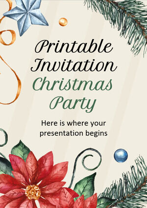 Invitație imprimabilă petrecere de Crăciun
