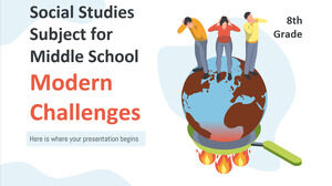 Subiect de studii sociale pentru gimnaziu - clasa a VIII-a: provocări moderne