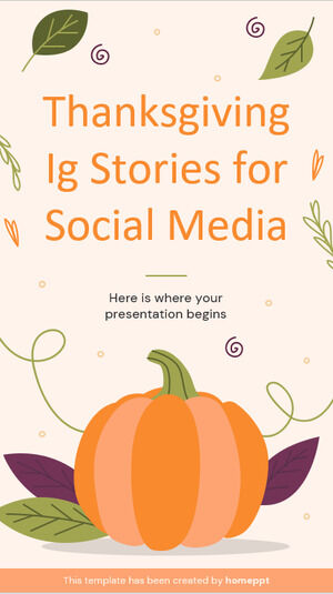 Histoires IG de Thanksgiving pour les médias sociaux