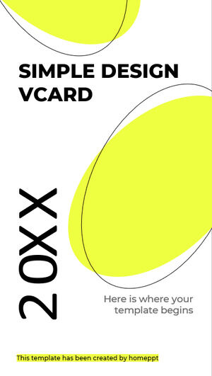 Einfache Design-vCard