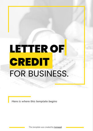 Scrisoare de credit pentru afaceri