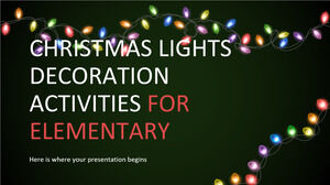 İlkokul için Noel Işıkları Süsleme Etkinlikleri