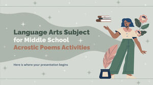 Materia de artes del lenguaje para la escuela secundaria: actividades de poemas acrósticos