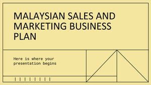 Malezya Satış ve Pazarlama İş Planı