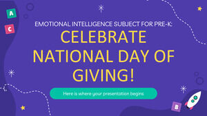 Sujet d'intelligence émotionnelle pour le pré-K : Célébrez la Journée nationale du don !
