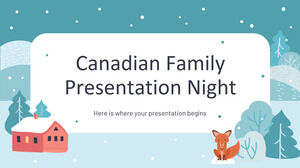 Noche de presentación familiar canadiense