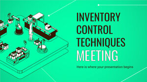Inventory Control Techniques Meeting