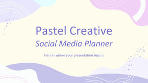 Pastelowy kreatywny planer mediów społecznościowych