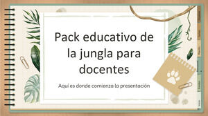 Pakiet edukacyjny w stylu dżungli dla nauczycieli